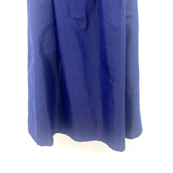 Lula Kate Deep Blue 100% Silk Cross Back Embellished Dress Women's 8 - Picture 3 of 9